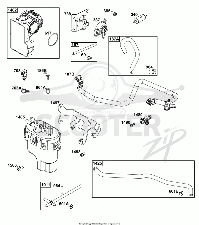 Throttle Body and Fuel Supply Group