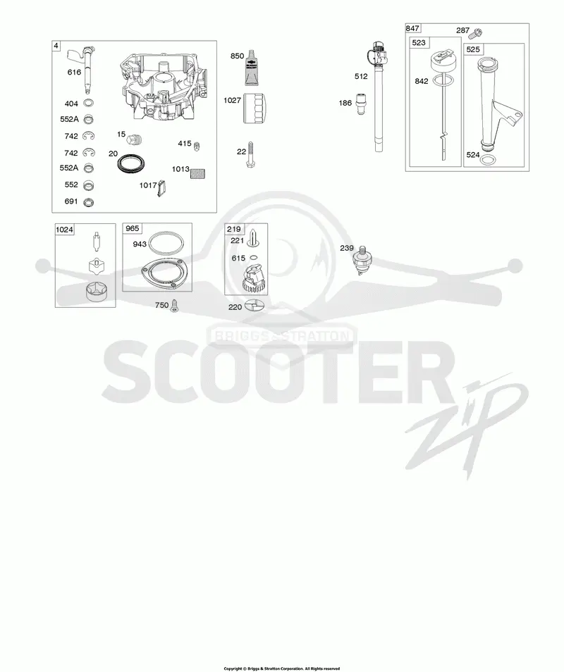 Sump, Dipstick, Oil Fill