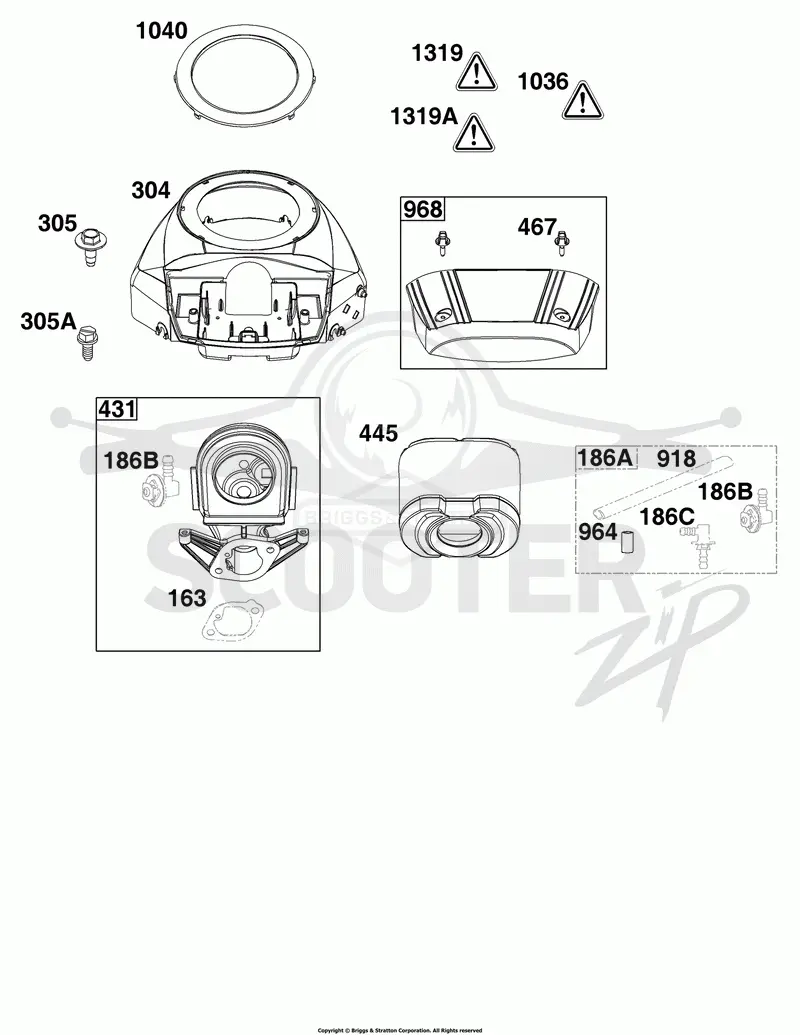 Blower Housing and Air Cleaner Group
