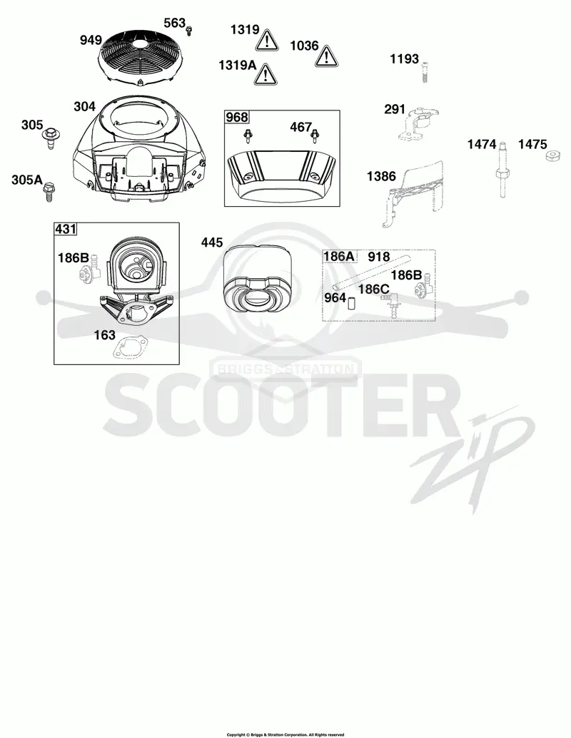 Blower Housing and Air Cleaner Group