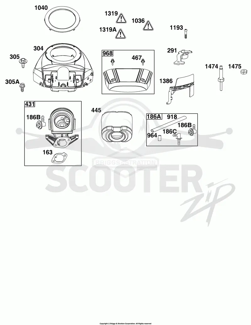 Blower Housing and Air Cleaner Group