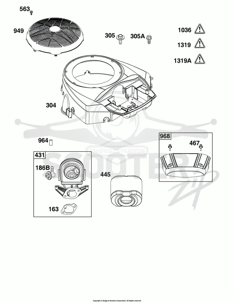 Blower Housing and Air Cleaner Group