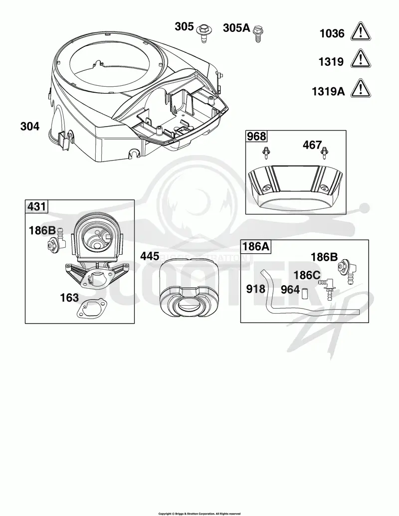 Blower Housing and Air Cleaner Group
