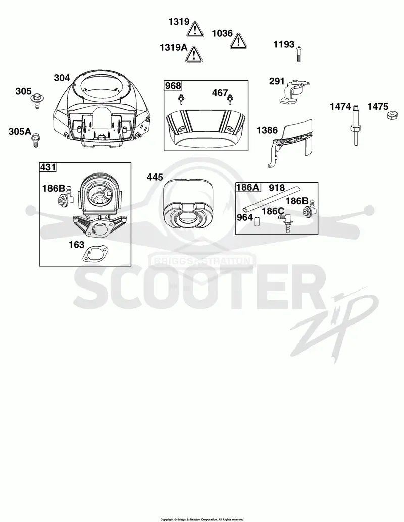 Blower Housing and Air Cleaner Group