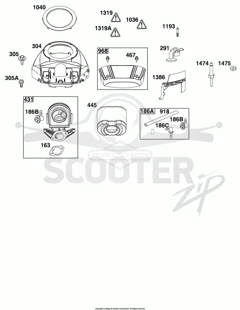Blower Housing and Air Cleaner Group