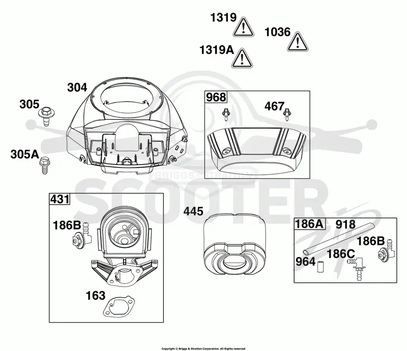 Blower Housing and Air Cleaner Group