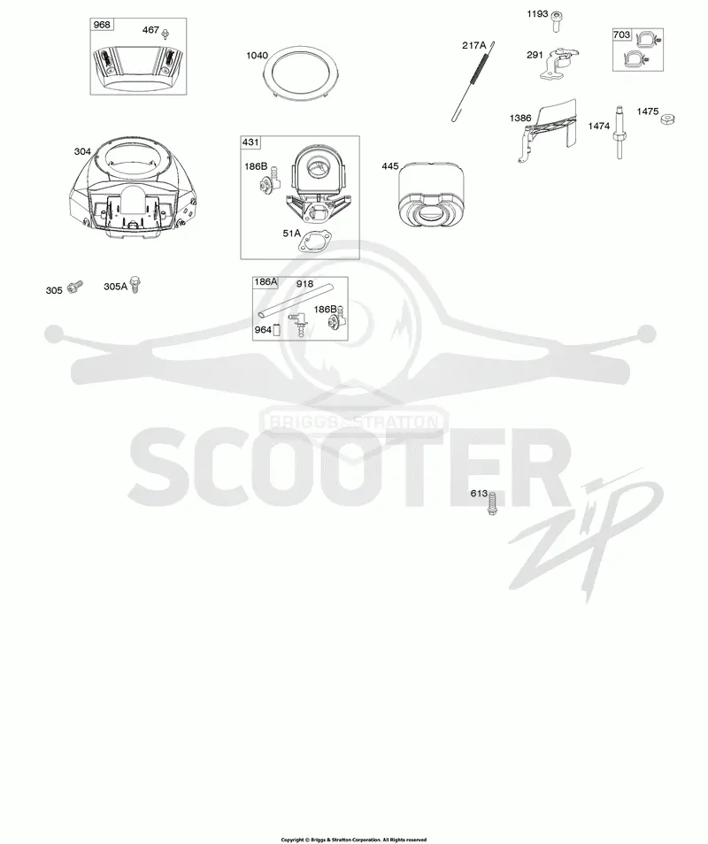 Blower Housing, Air Cleaner, Ready Start