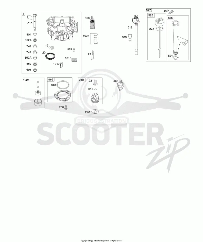Sump, Dipstick, Oil Fill
