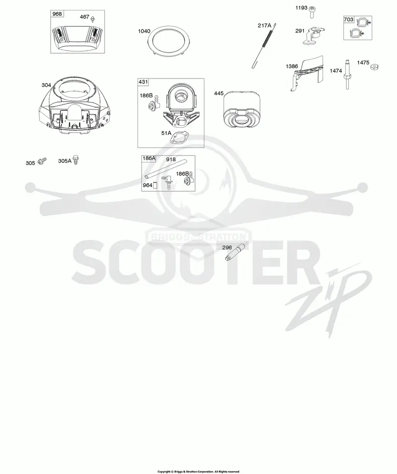 Blower Housing, Air Cleaner, Ready Start