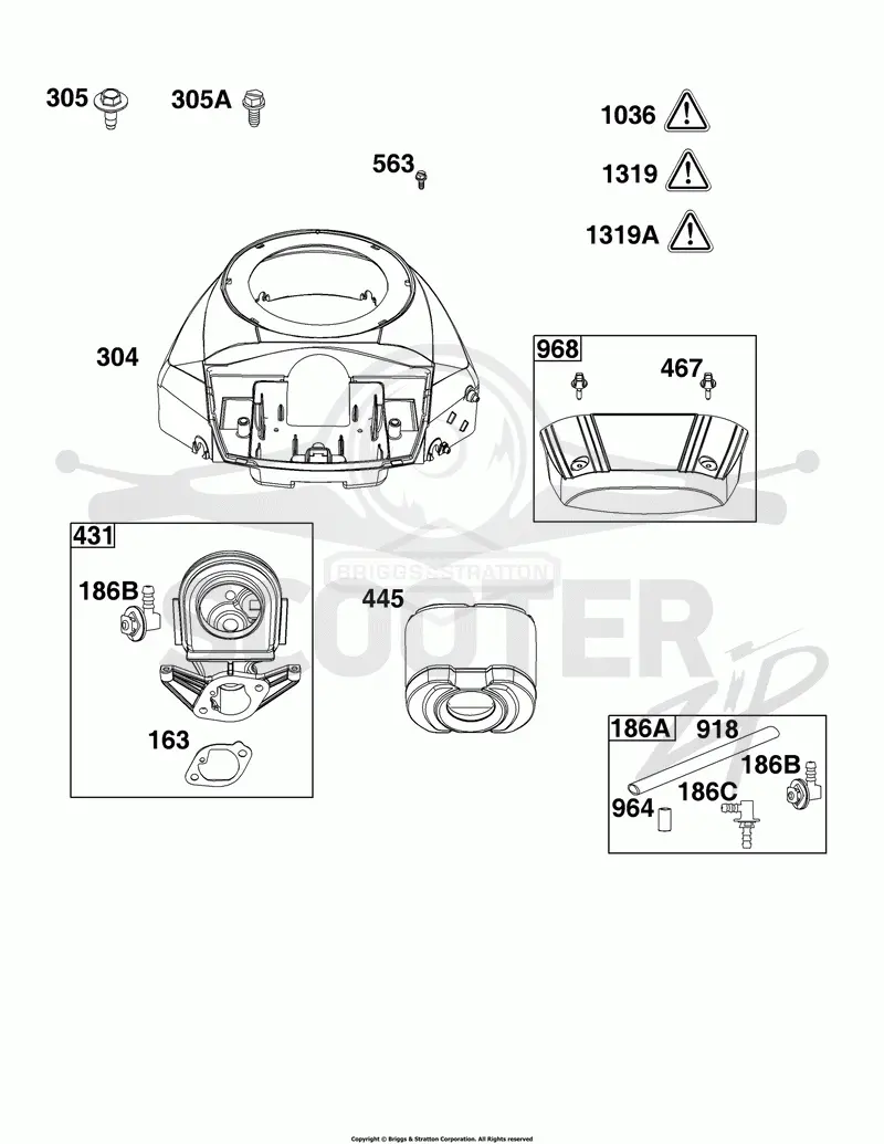 Blower Housing and Air Cleaner Group