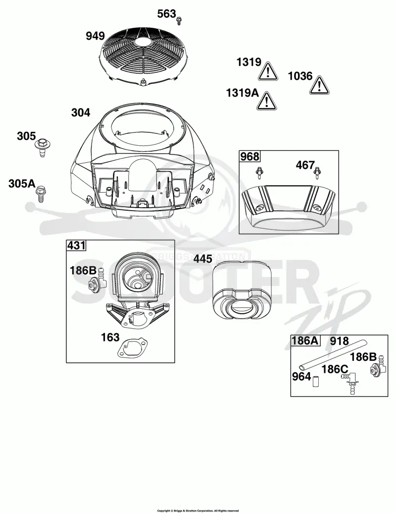 Blower Housing and Air Cleaner Group