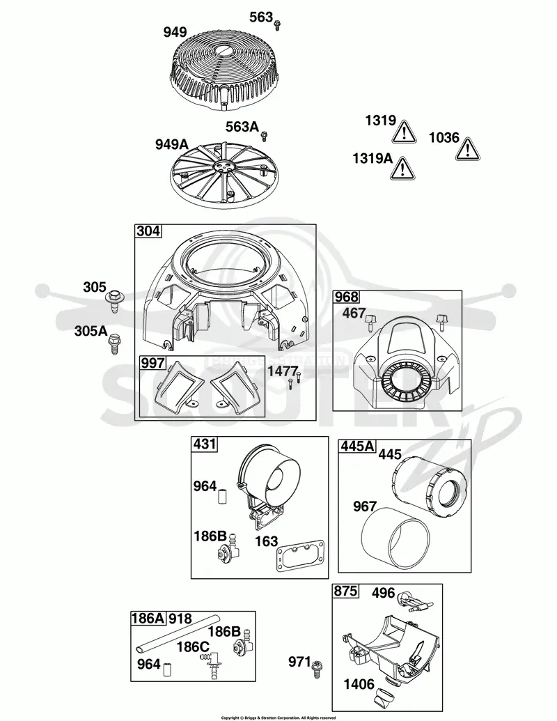 Blower Housing and Air Cleaner Group