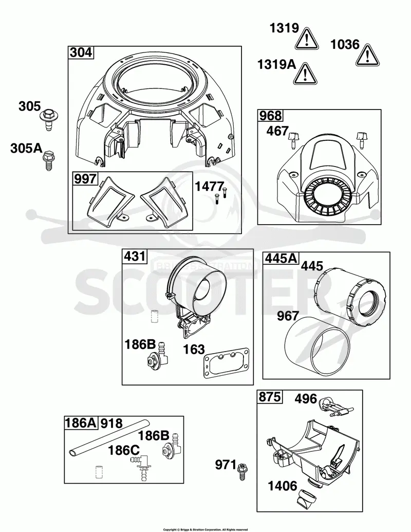 Blower Housing and Air Cleaner Group