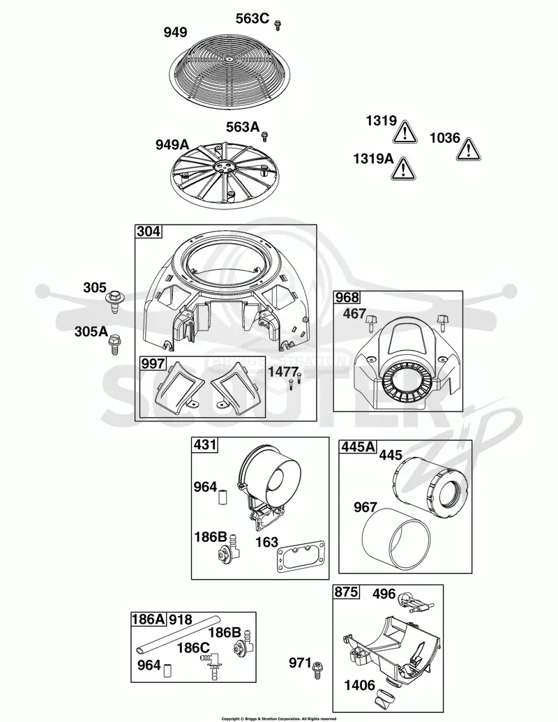 Blower Housing and Air Cleaner Group