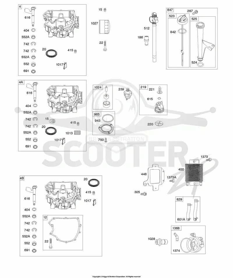 Engine Sump, Oil Cooler, Dipstick/Tube Assembly