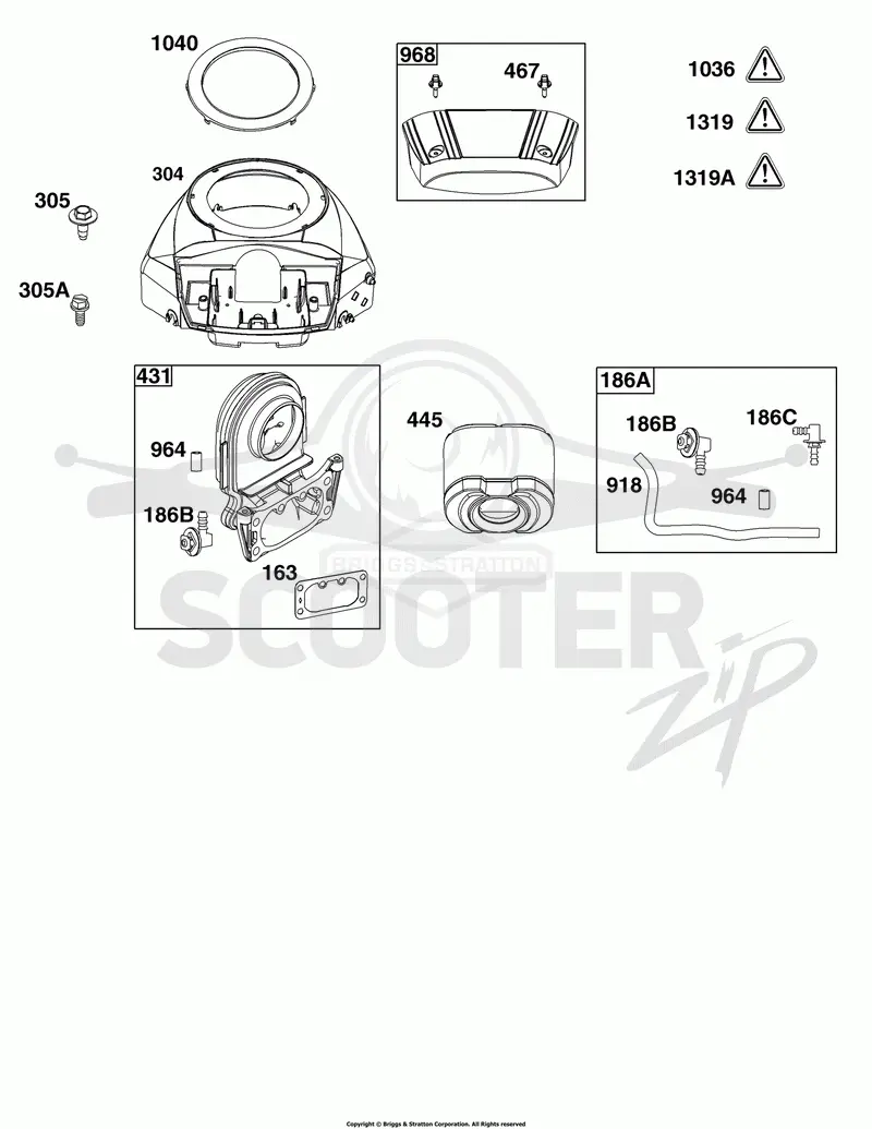 Blower Housing and Air Cleaner Group