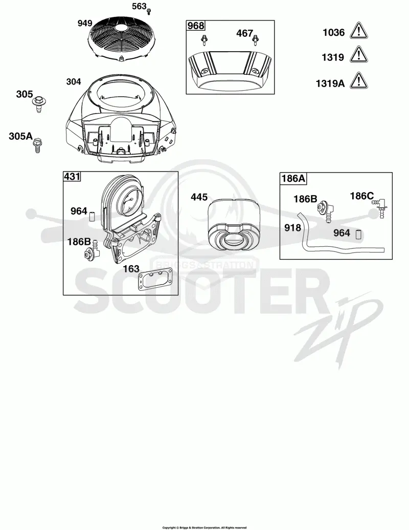 Blower Housing and Air Cleaner Group