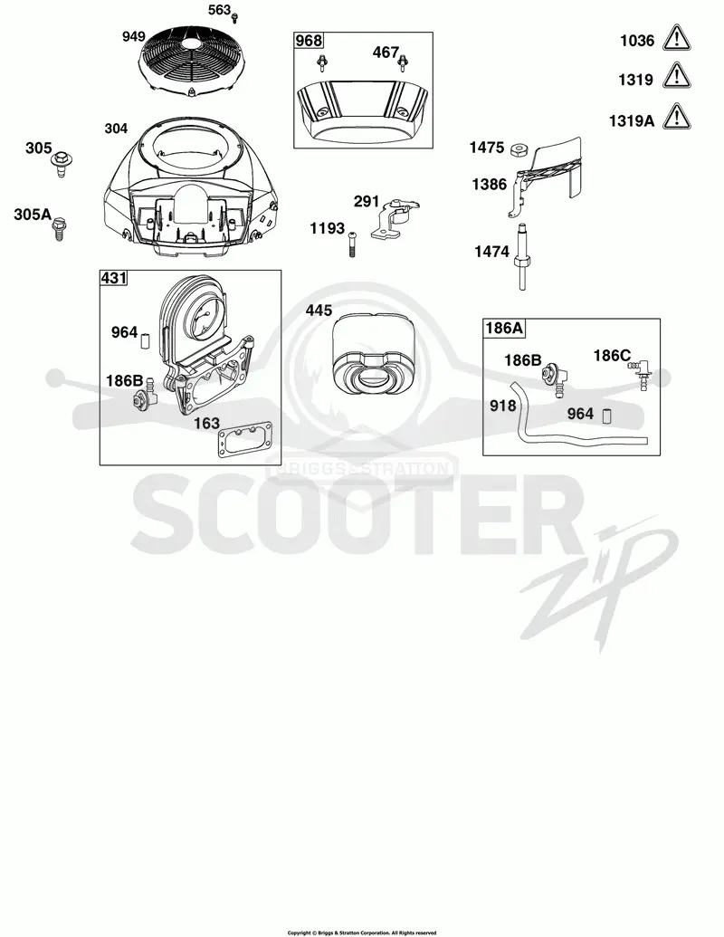 Blower Housing and Air Cleaner Group