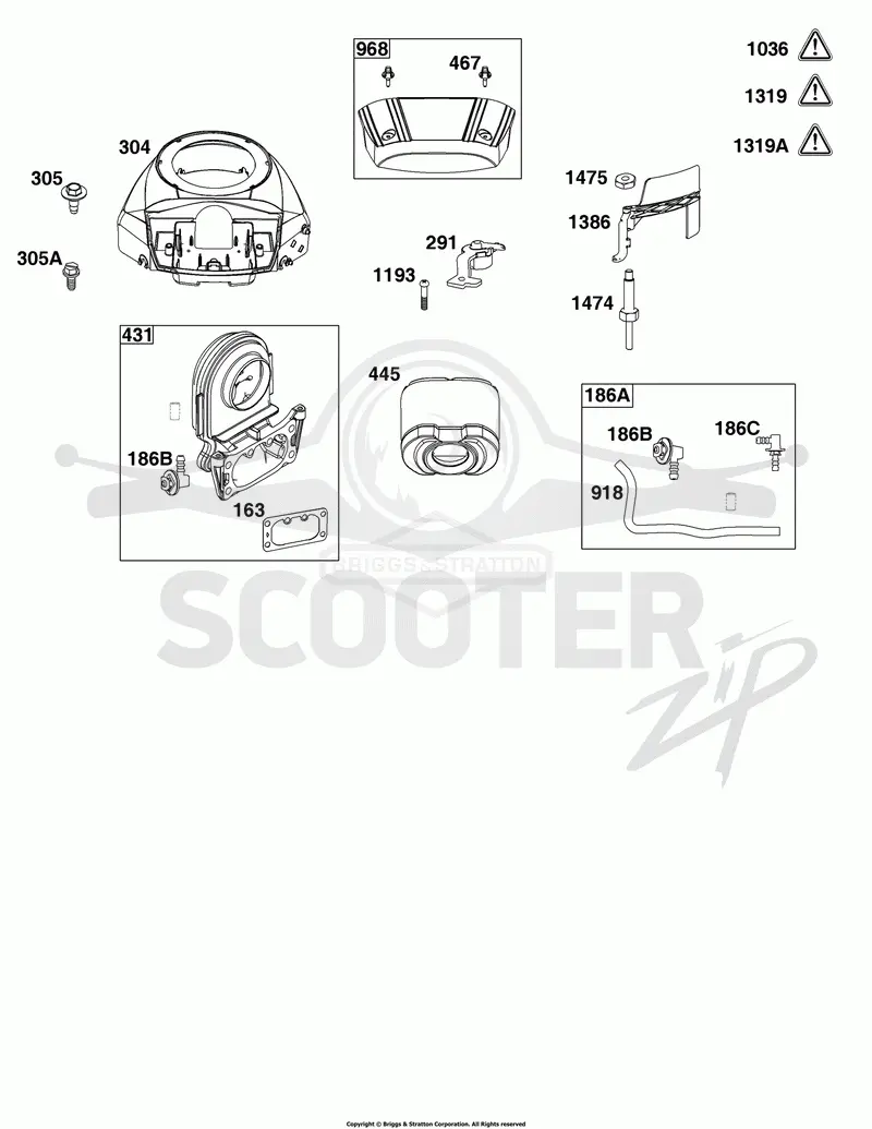 Blower Housing and Air Cleaner Group