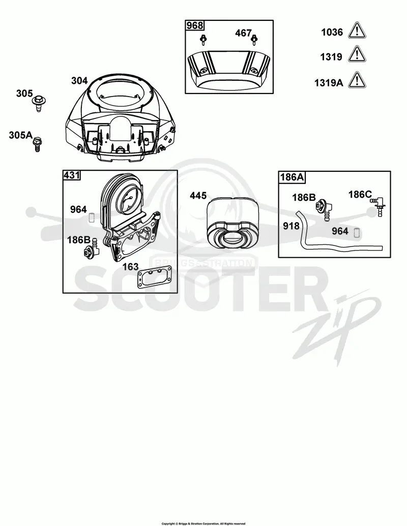 Blower Housing and Air Cleaner Group