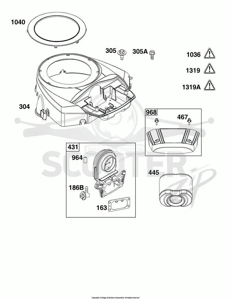 Blower Housing and Air Cleaner Group