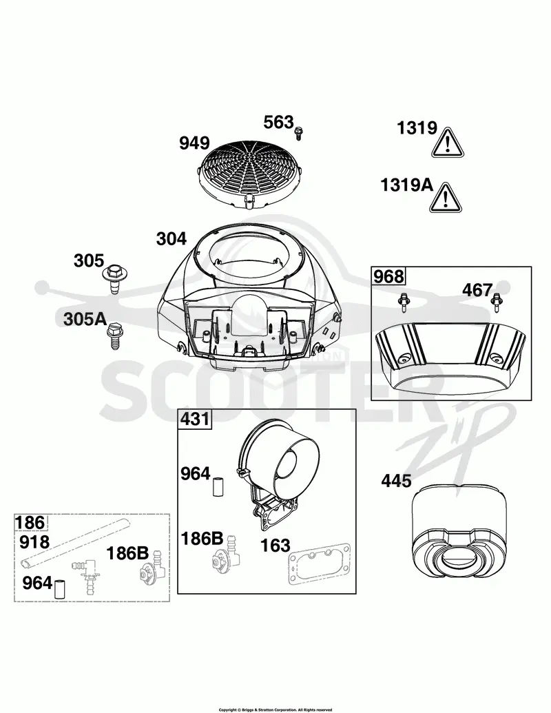 Blower Housing and Air Cleaner Group