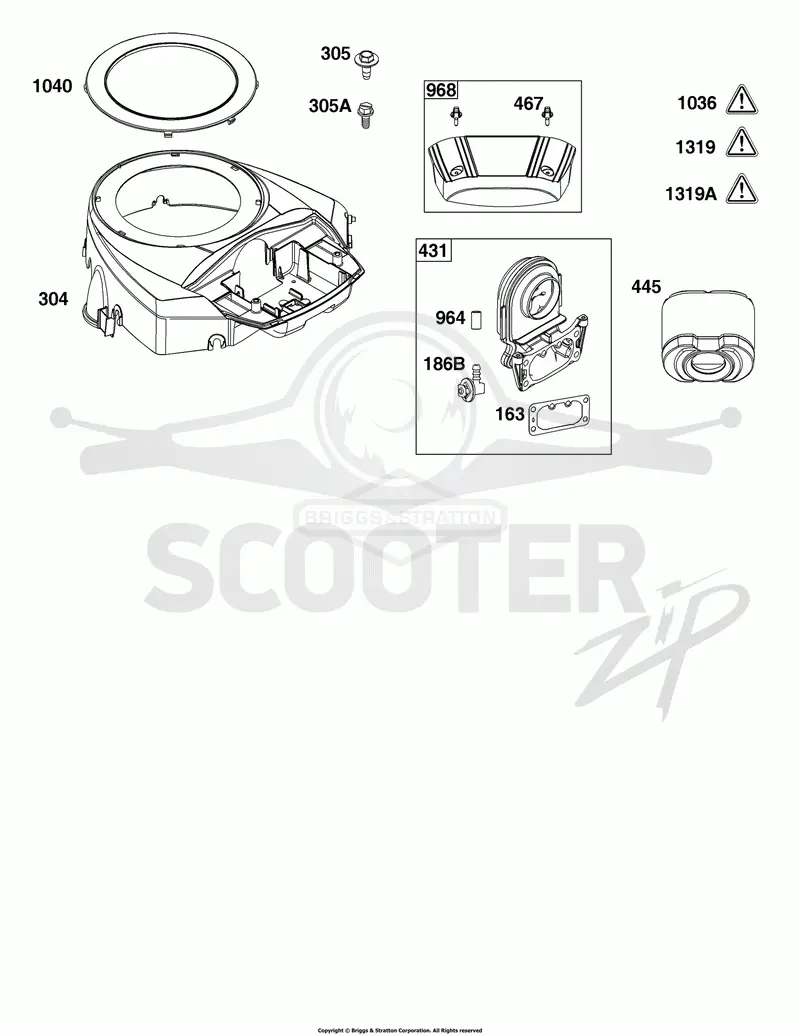 Blower Housing and Air Cleaner Group