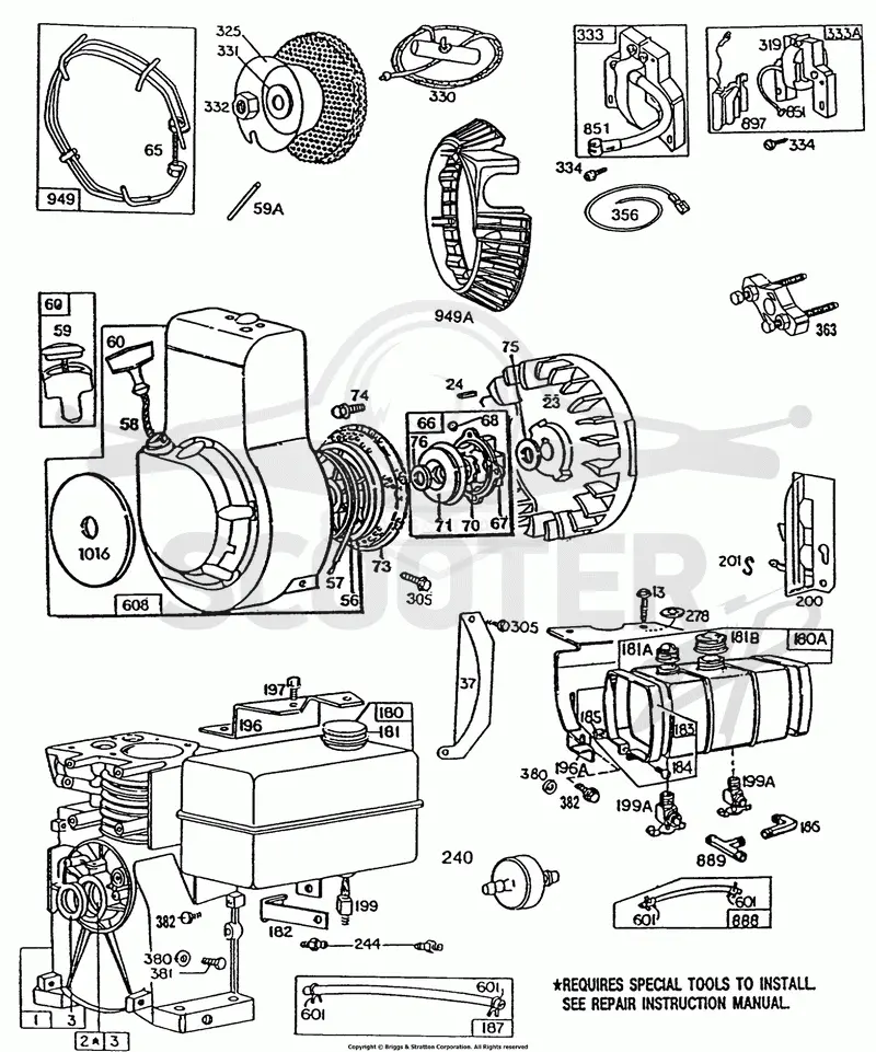 Blower Hsg,Fuel Tanks,Rewind