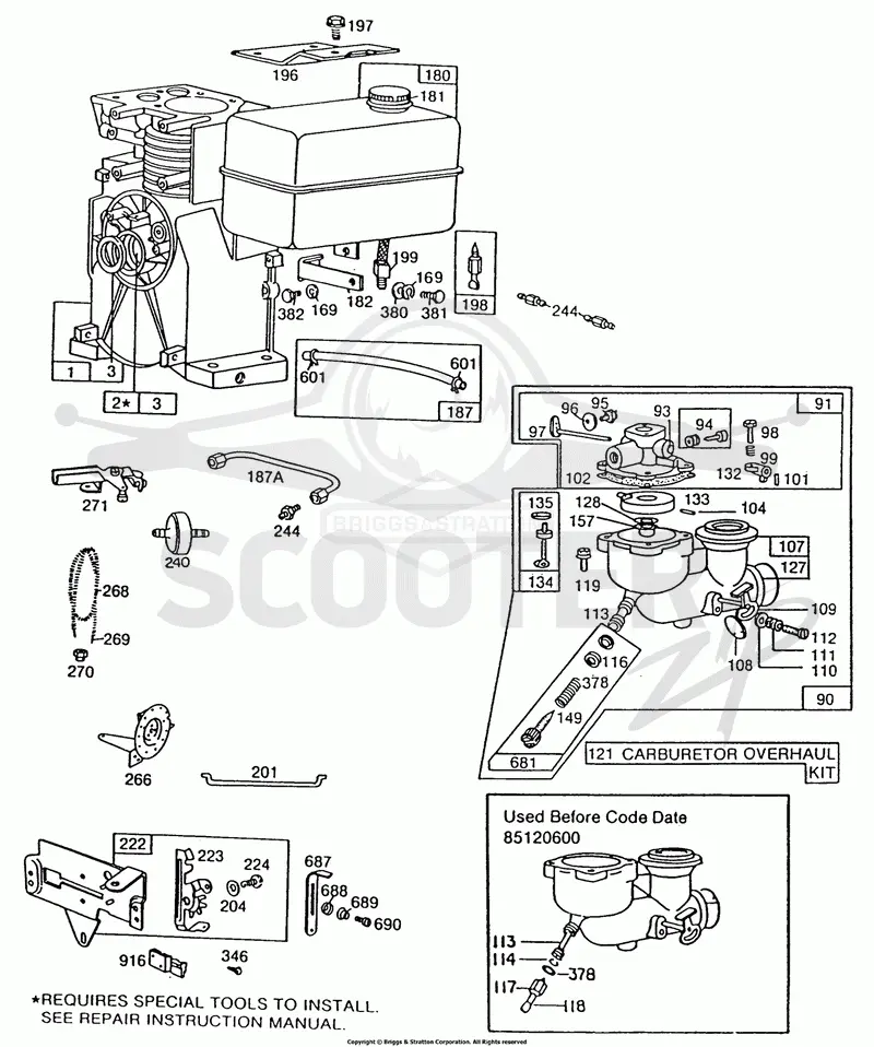 Carburetors, Fuel Tank Assy.