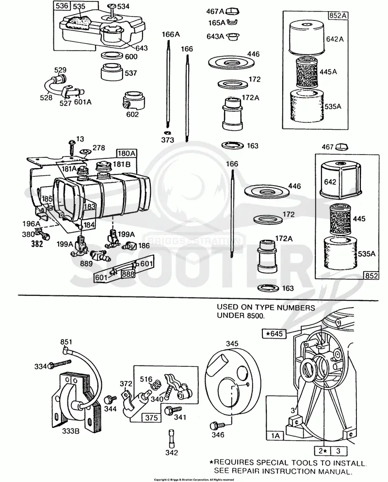 Fuel Tank,Air Cleaner,Elect.