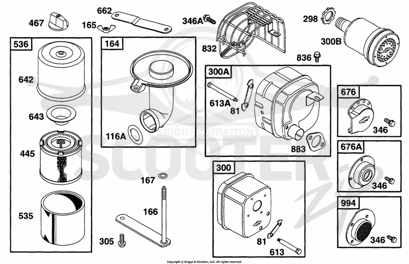 Air Cleaner Grp, Muffler Grp