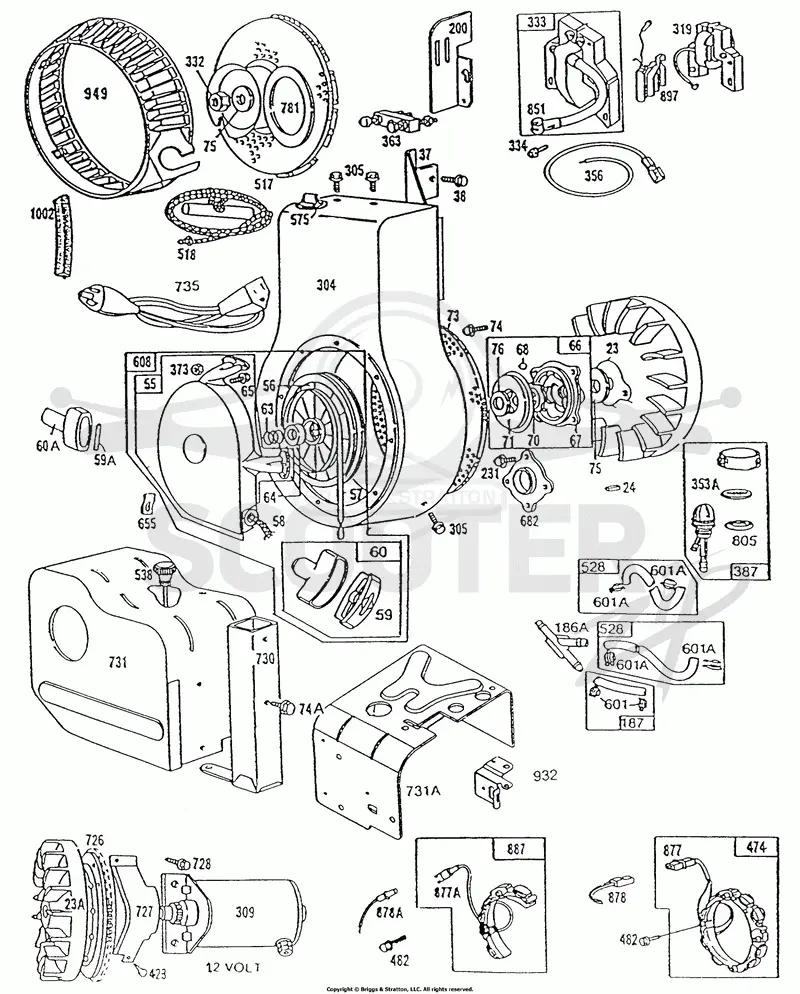 Blower Hsg,Sno-Gard,Rewind