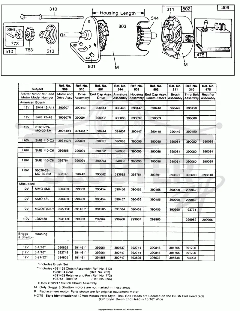 Electric Starter and Starter