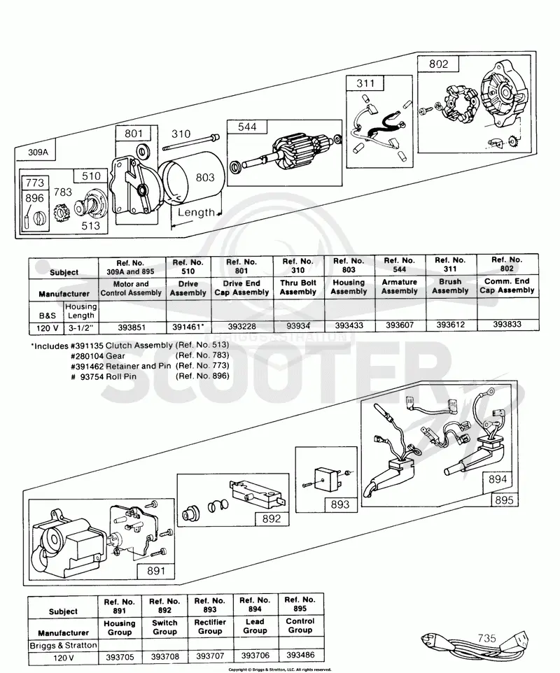 Electric Starter and Chart