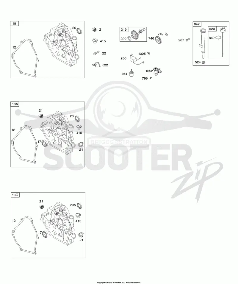 Crankcase Cover, Lubrication
