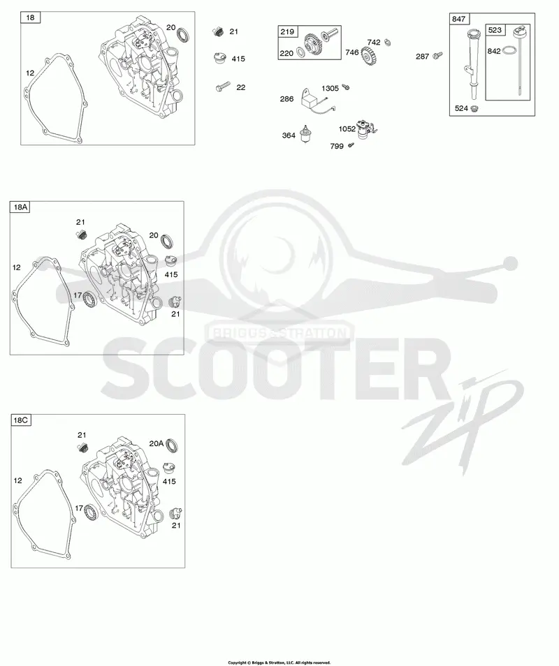 Crankcase Cover, Lubrication