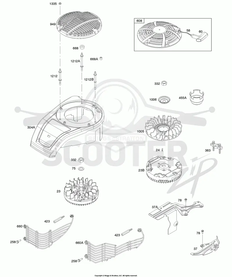 Blower Housing, Cover/Guards, Flywheel