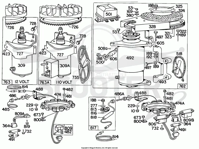 (3) Electric Starters,Elect.