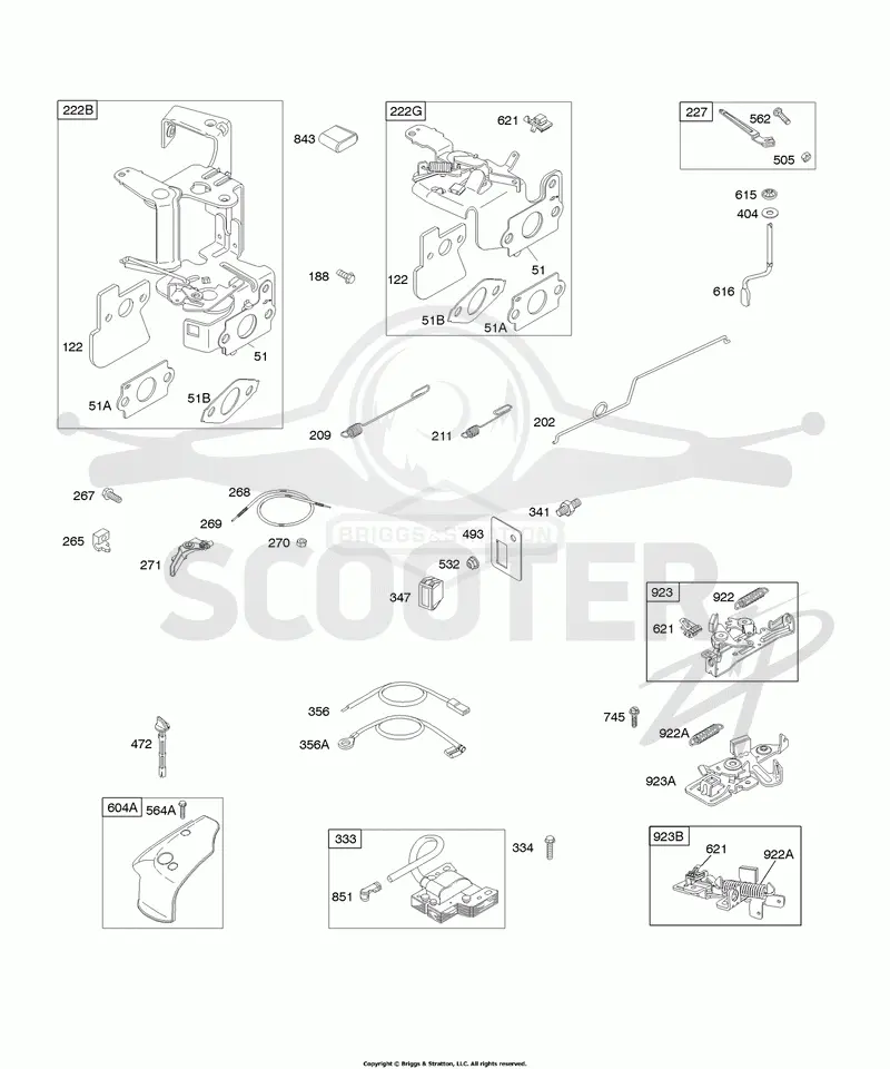 Controls, Flywheel Brake, Governor Spring, Ignition