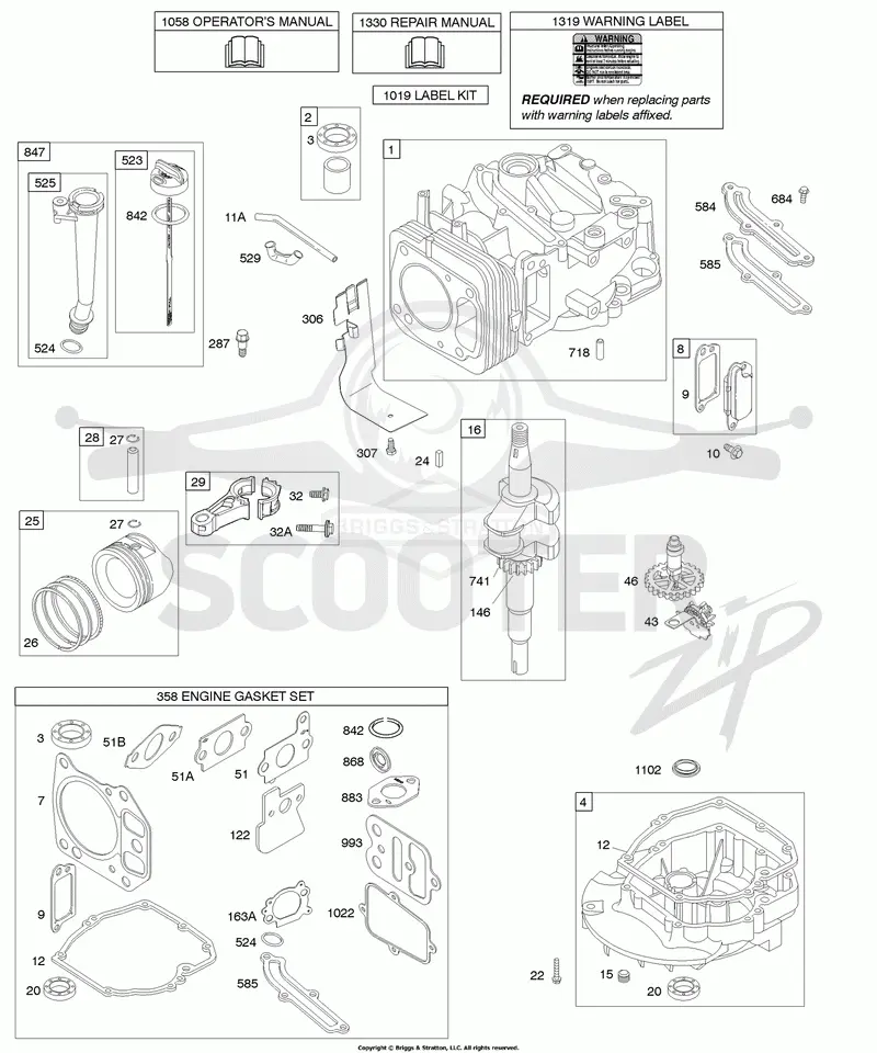 Camshaft, Crankshaft, Cylinder, Engine Sump, Lubrication, Piston Group