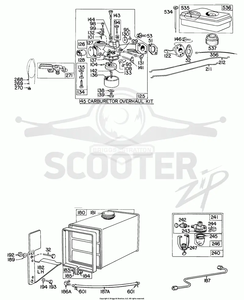 Carburetor, A/C, Fuel Tank
