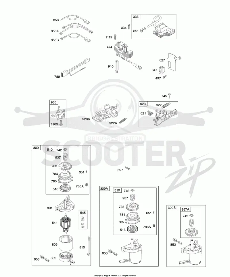 Alternator, Electric Starter, Electrical, Flywheel Brake, Ignition