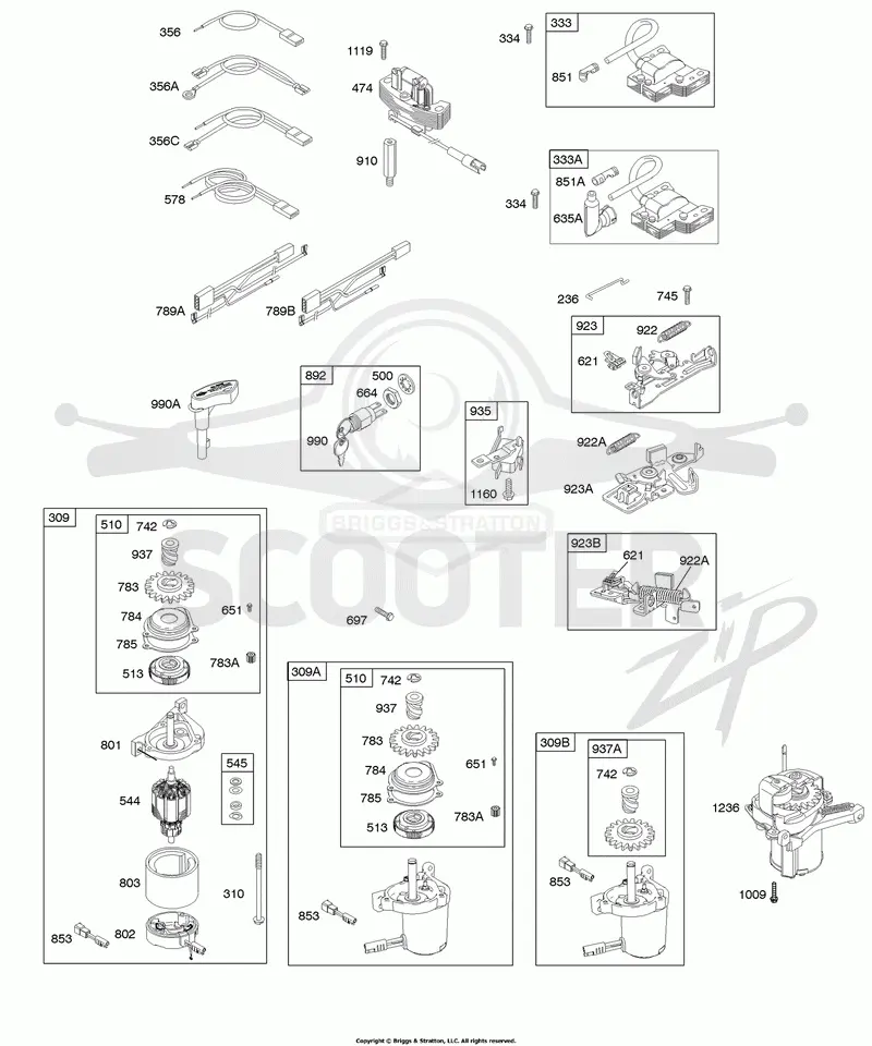 Alternator, Electric Starter, Electrical, Flywheel Brake, Ignition
