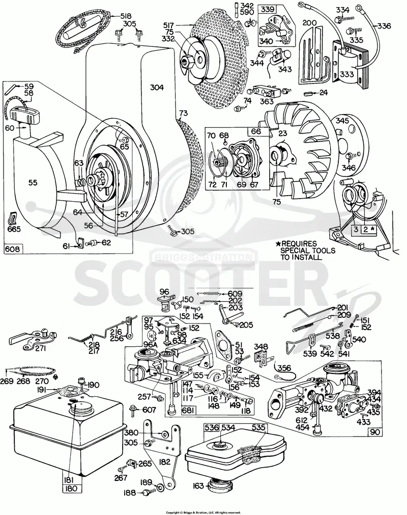 Carb Assy,Blower Hsg,Rewind