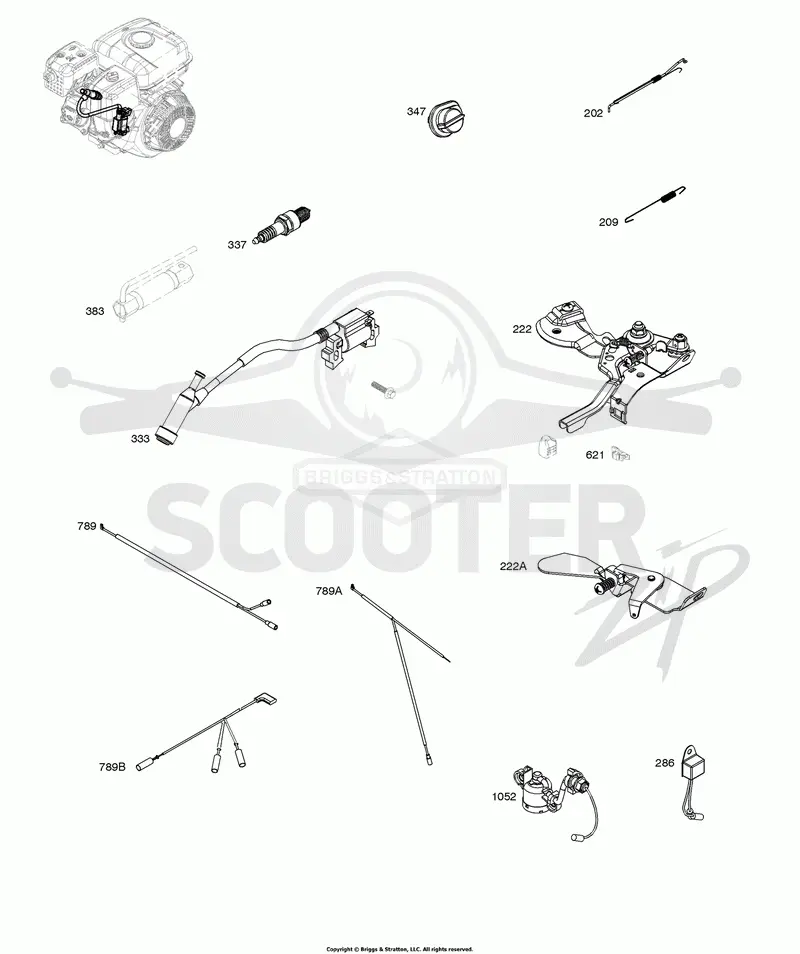 Armature, Controls, Electrical System, Governor Spring, Ignition, Spark Plug