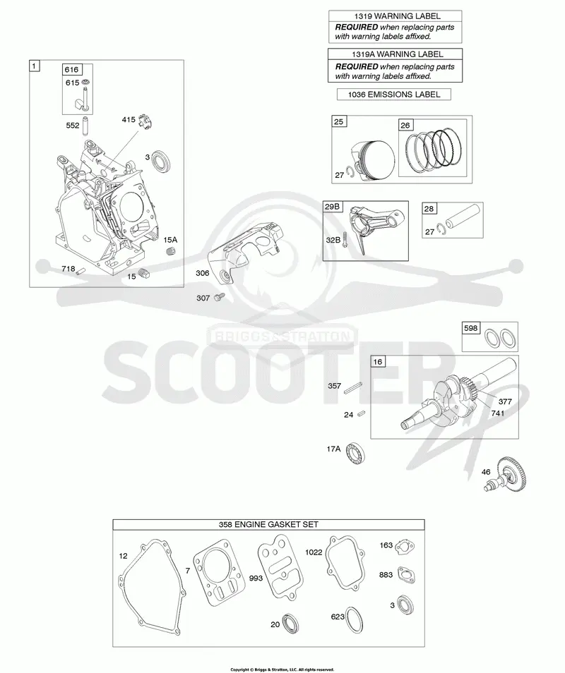 Camshaft, Crankshaft, Cylinder, Engine Gasket Set, Lubrication, Piston Group
