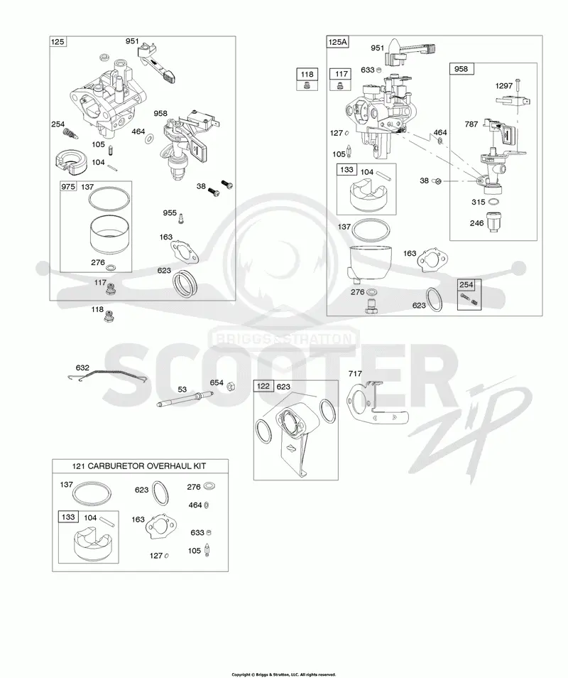 Carburetor, Carburetor Overhaul Kit, Fuel Supply
