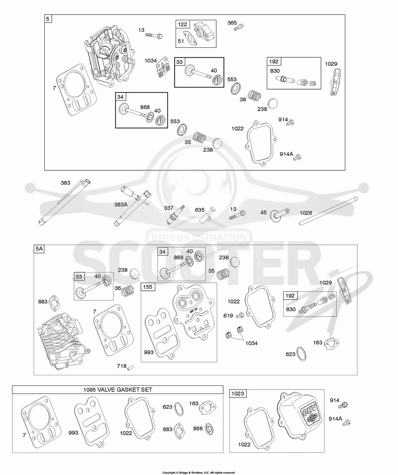 Cylinder Head, Valve Gasket Set