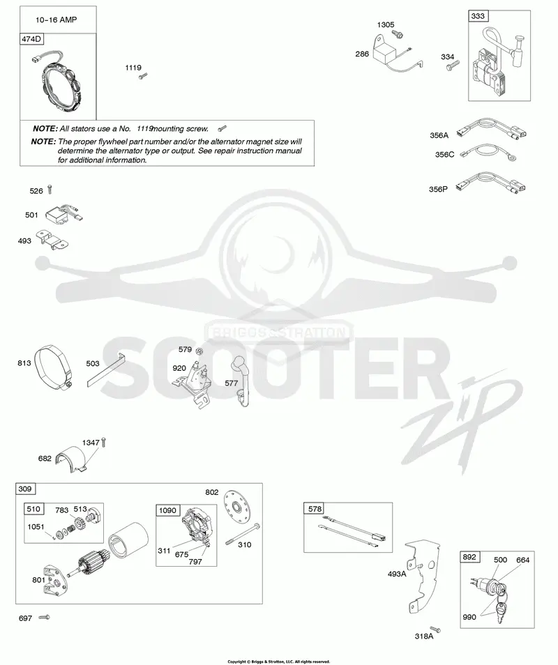 Alternator, Electric Starter, Ignition