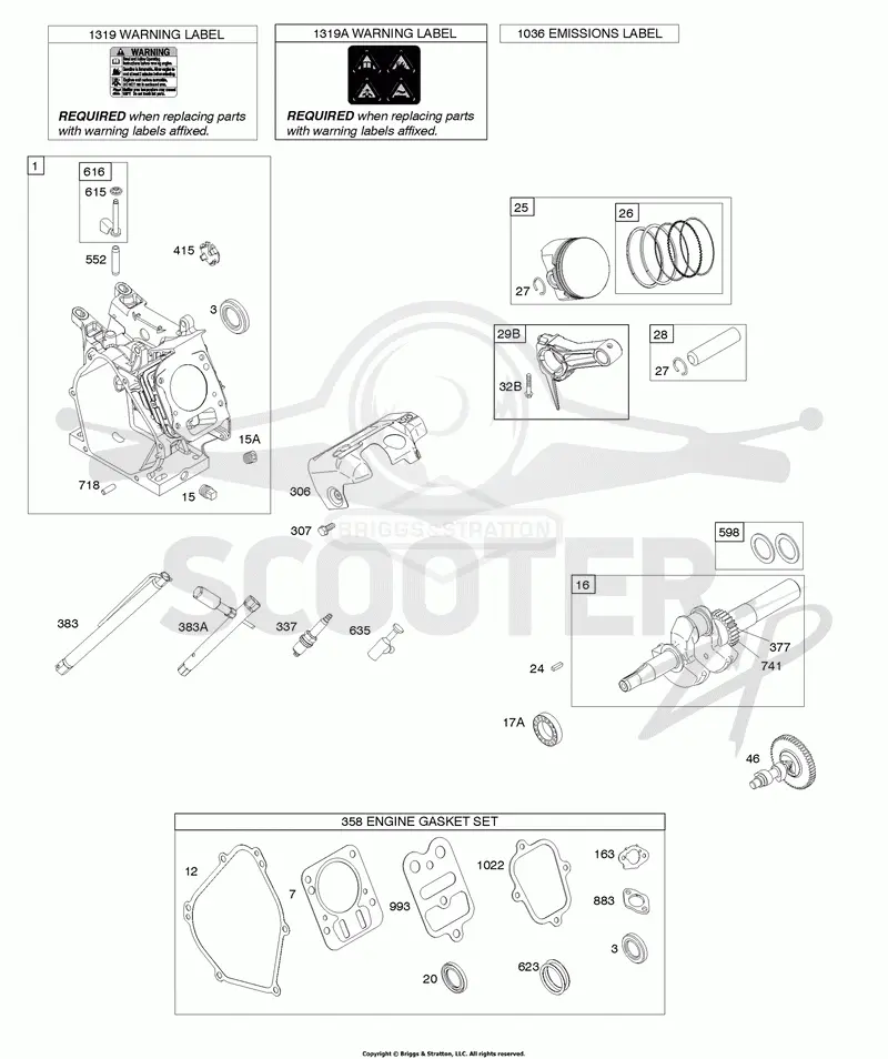 Camshaft, Crankshaft, Cylinder, Engine Gasket Set, Lubrication, Piston Group